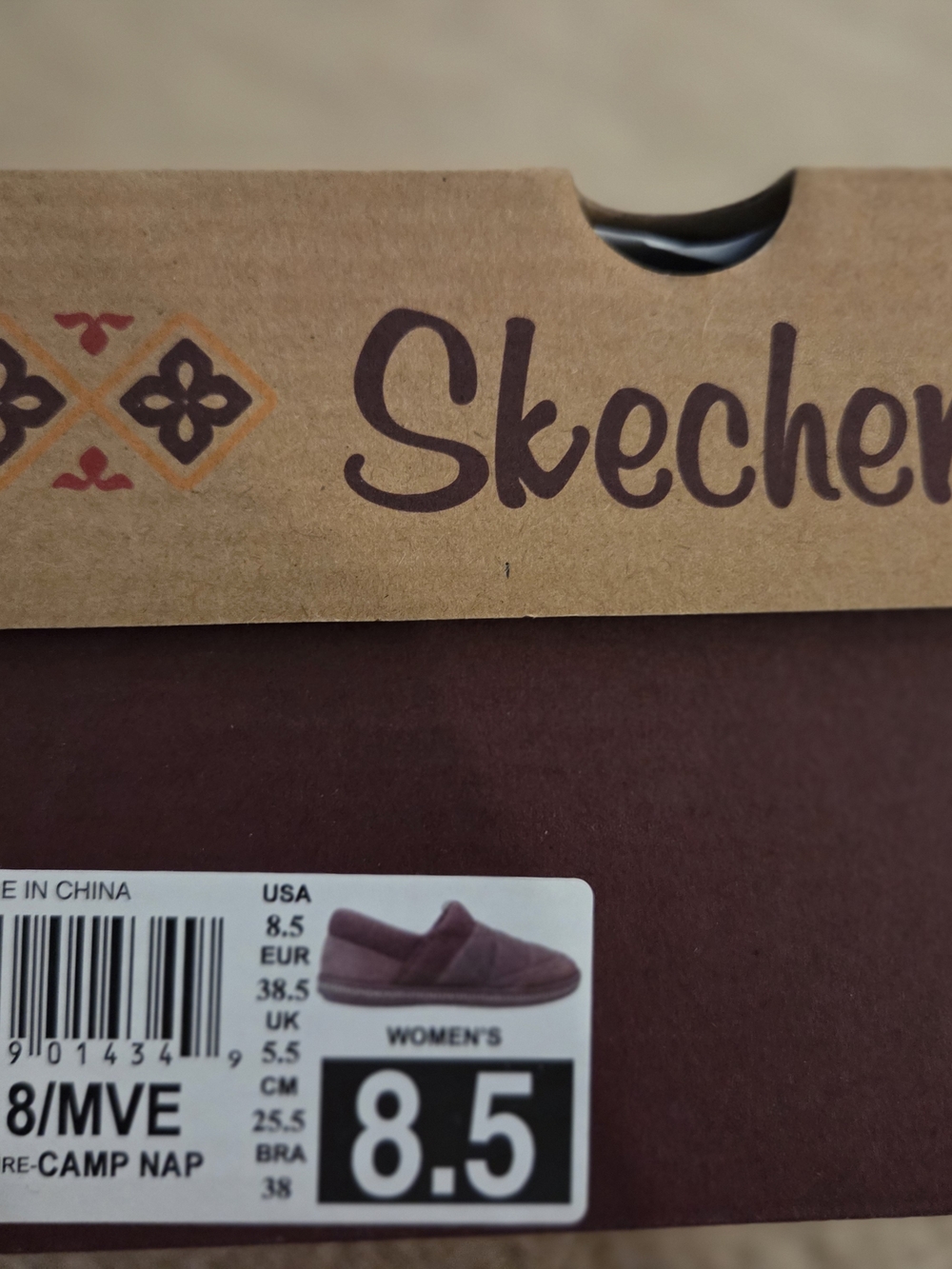 Skechers Quilted Slip-On Slippers in Dusty Lilac - Picture 4 of 5